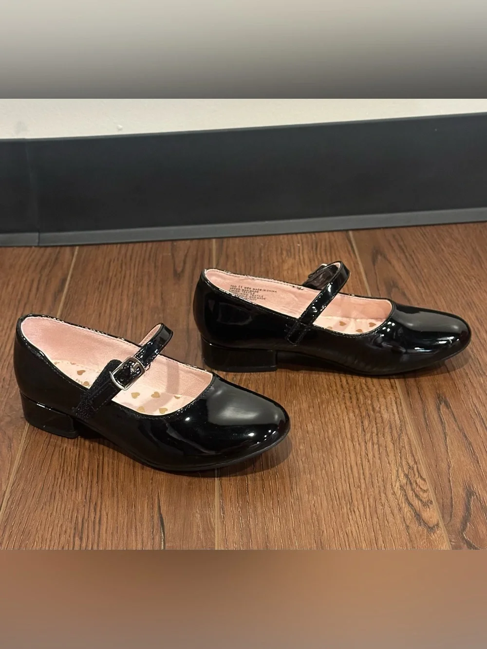 Jumping Beans Black Patent Mary Jane Dress Shoes Size 11